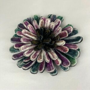 Handmade Felt Oversized Floral Brooch